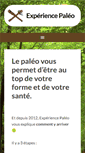 Mobile Screenshot of experience-paleo.fr