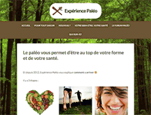 Tablet Screenshot of experience-paleo.fr